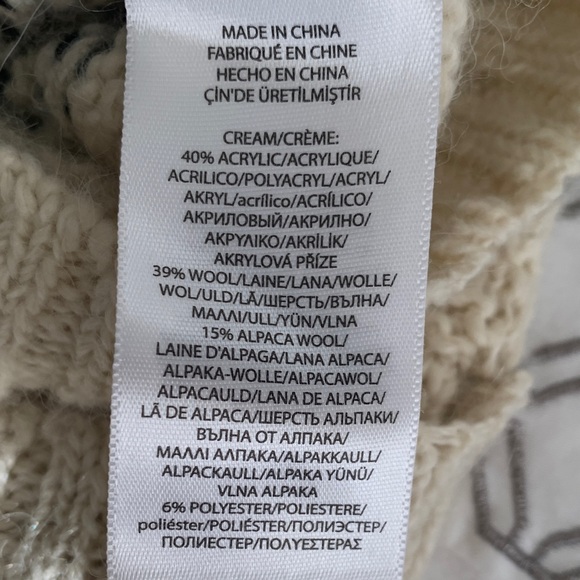 Polo Ralph Lauren Cream and Black Patterned Sweater - Picture 3 of 3